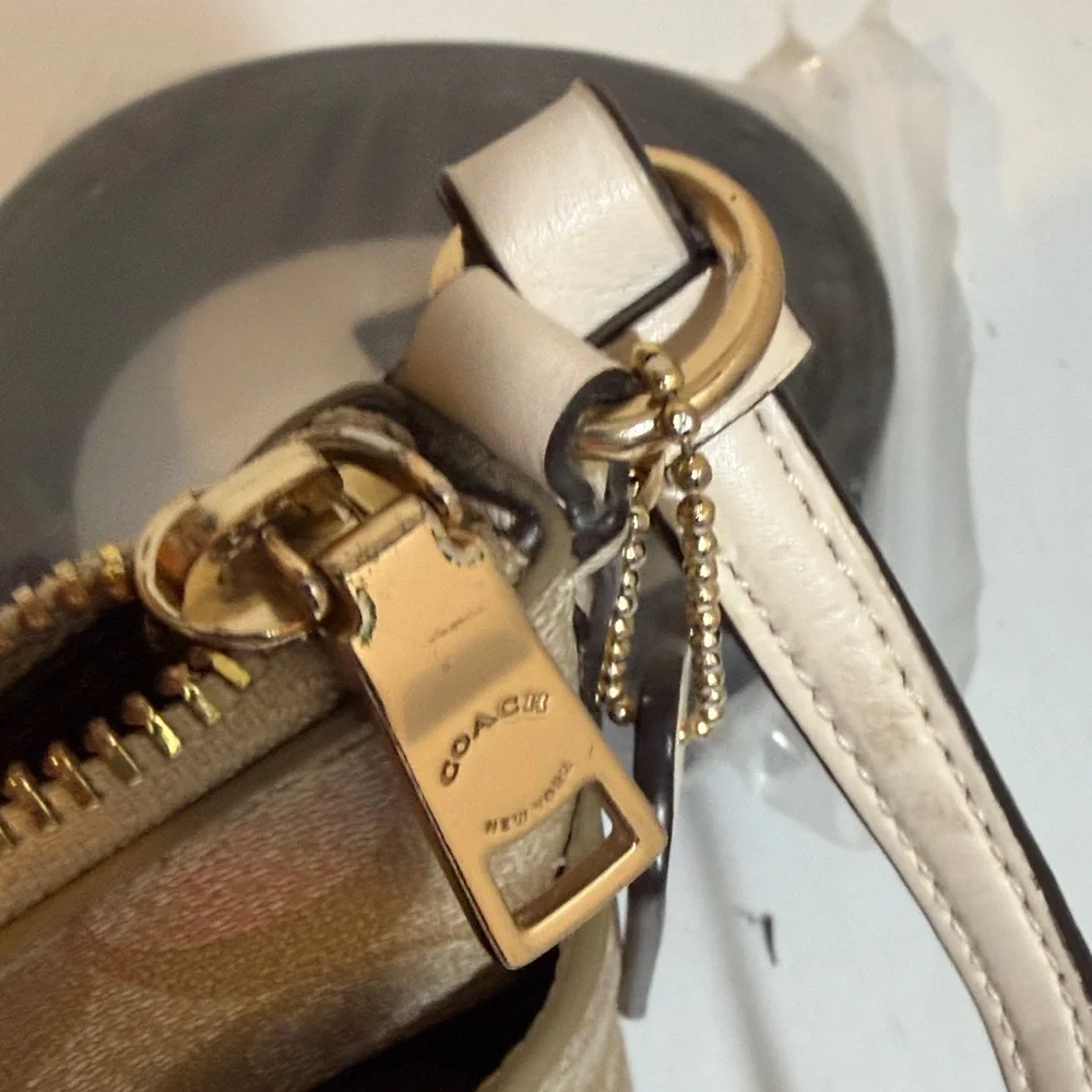 Coach Tan Signature Crossbody Bag - Picture 12 of 12